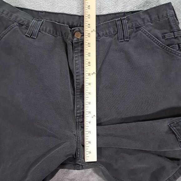 Vintage Carhartt B81 Canvas Cargo Shorts Men 41x8, Tag 44 Black Fade Utility - Picture 9 of 13
